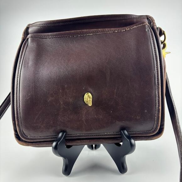 Coach 5130 Crossbody Station Bag Leather Top Handle Chocolate Brown - Picture 8 of 16